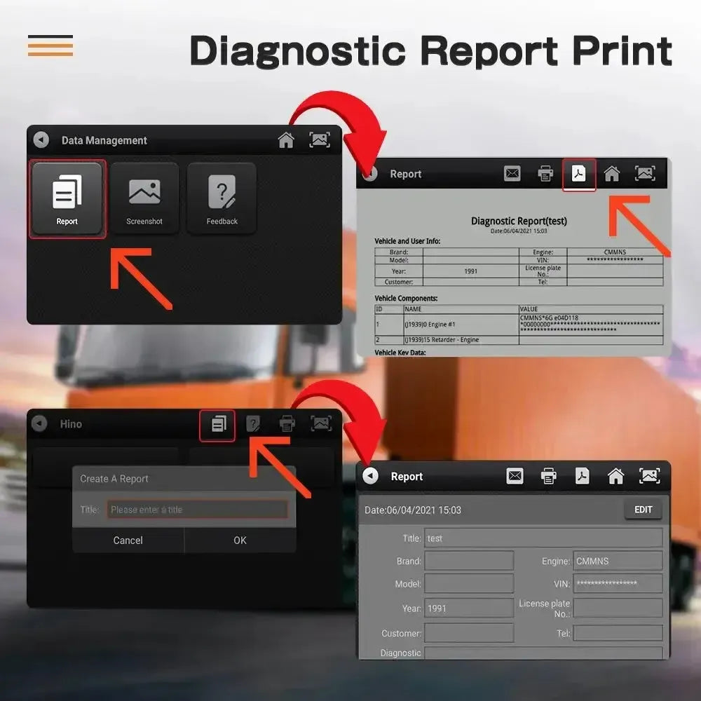 Ancel HD3100 Vrachtwagen Uitleesapparaat