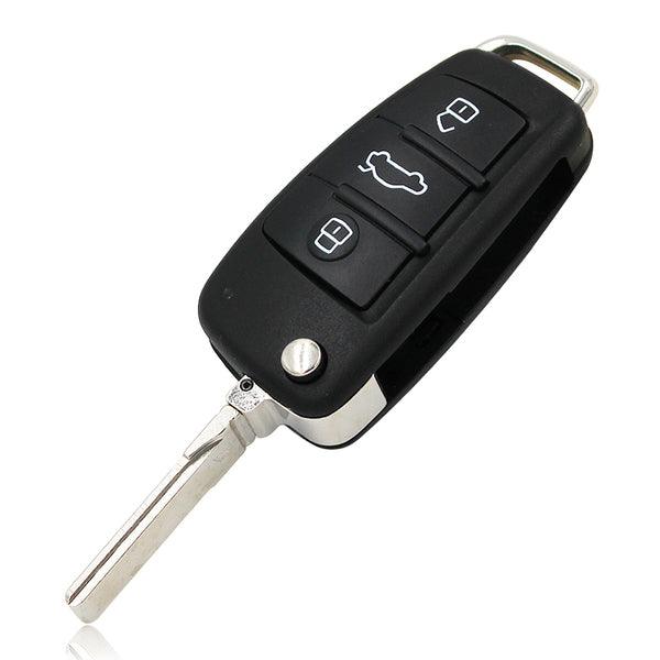 Audi A6 Q7 Klapsleutel 3 Knoppen Keyless GO 8E 868Mhz HU66 4F0837220AK