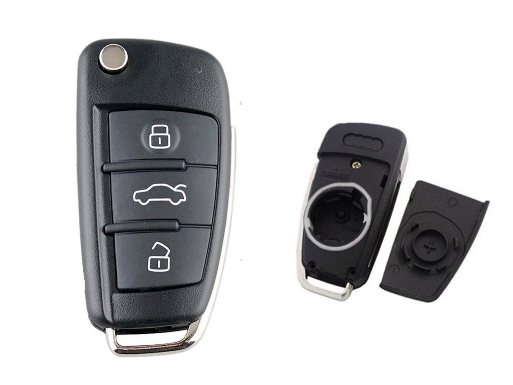 Audi A3 klapsleutel 3 knoppen behuizing sleutelblad: HU66