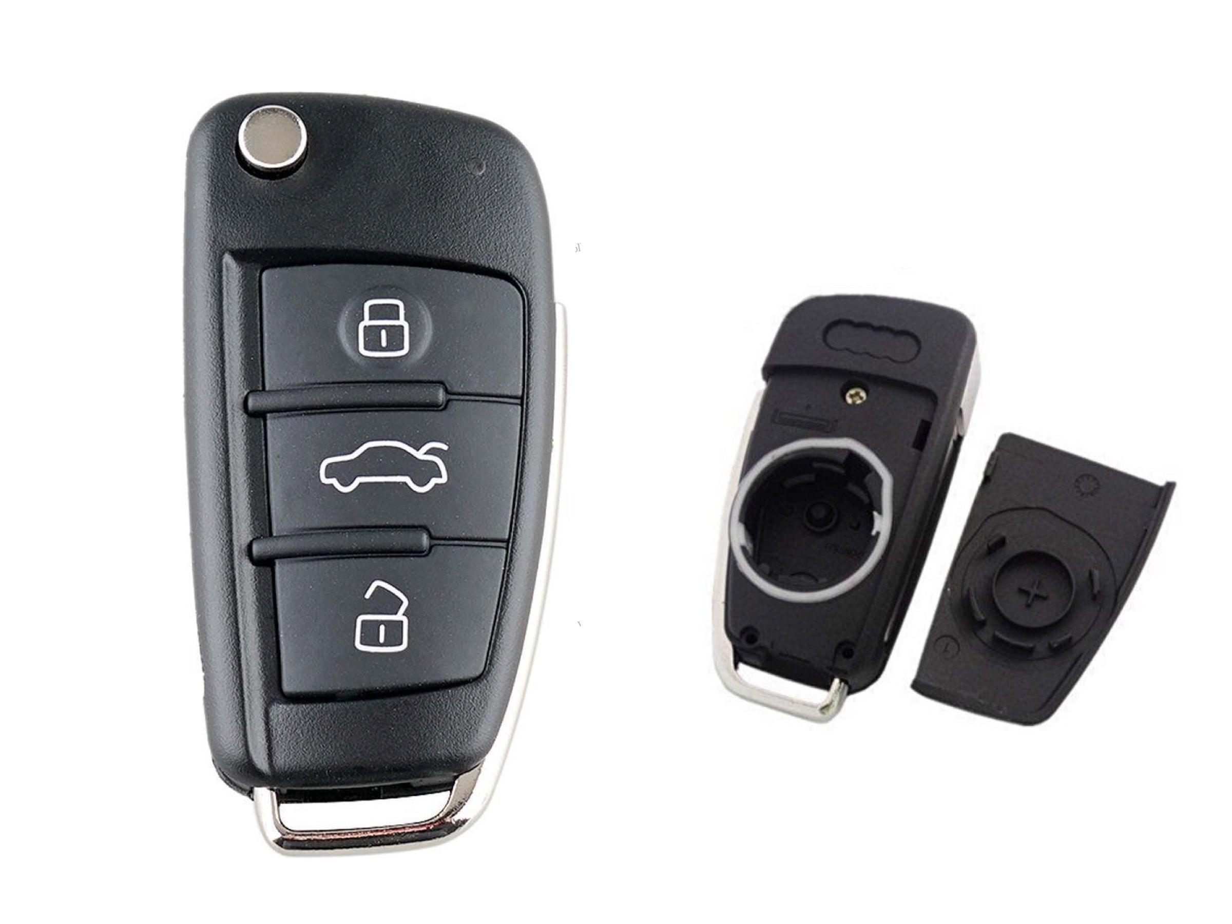 Audi A3 klapsleutel 3 knoppen behuizing sleutelblad: HU66