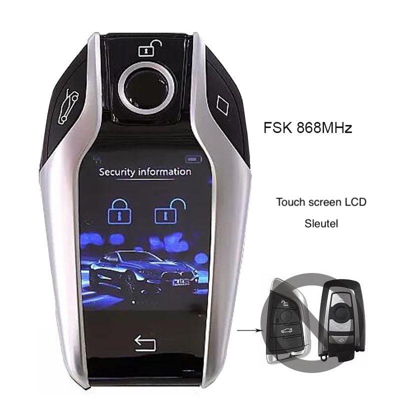 BMW Smartkey Touchscreen LCD 4 knoppen 868/434Mhz HUF5767 5WK49861 FEM BDC CAS4 CAS4+