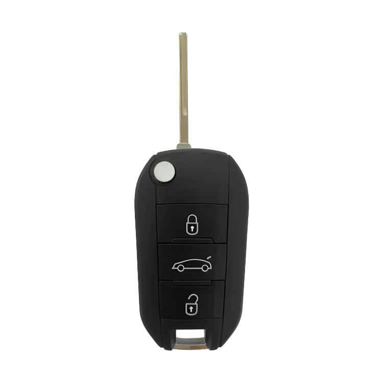 Peugeot Citroën Opel 3-Button Flip Remote Key 433MHz with 4A Chip and HU83 Blade