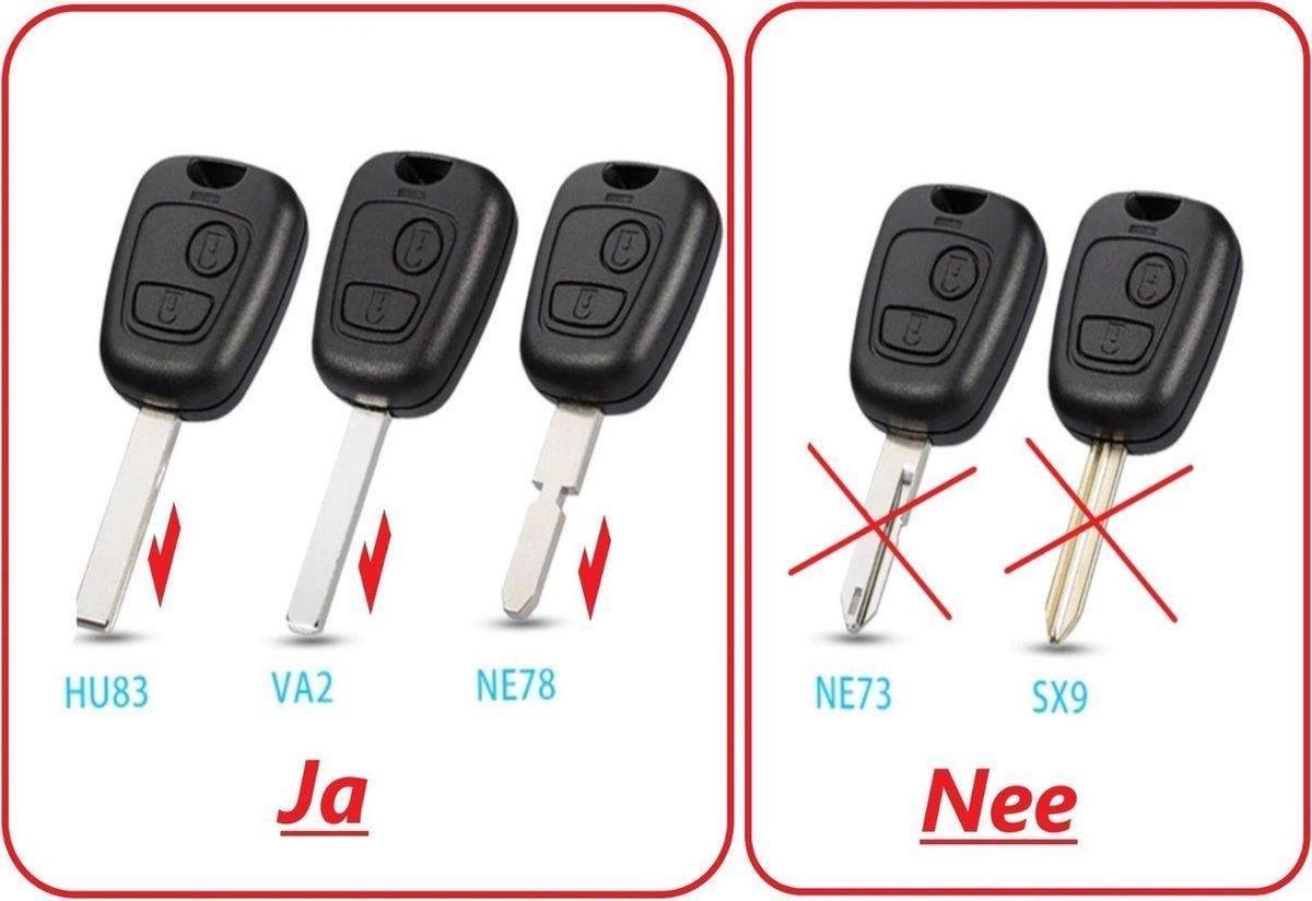 Peugeot Sleutelbehuizing 2 Knoppen