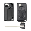 Peugeot 1007 / Citroën C8 Flip Key Housing – 4 Buttons Sliding Doors – BOB 0523 – HU83/VA2 