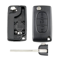 Citroën Flip Key Housing – 3 Button Light/Trunk – BOP 0536 – HU83/VA2 