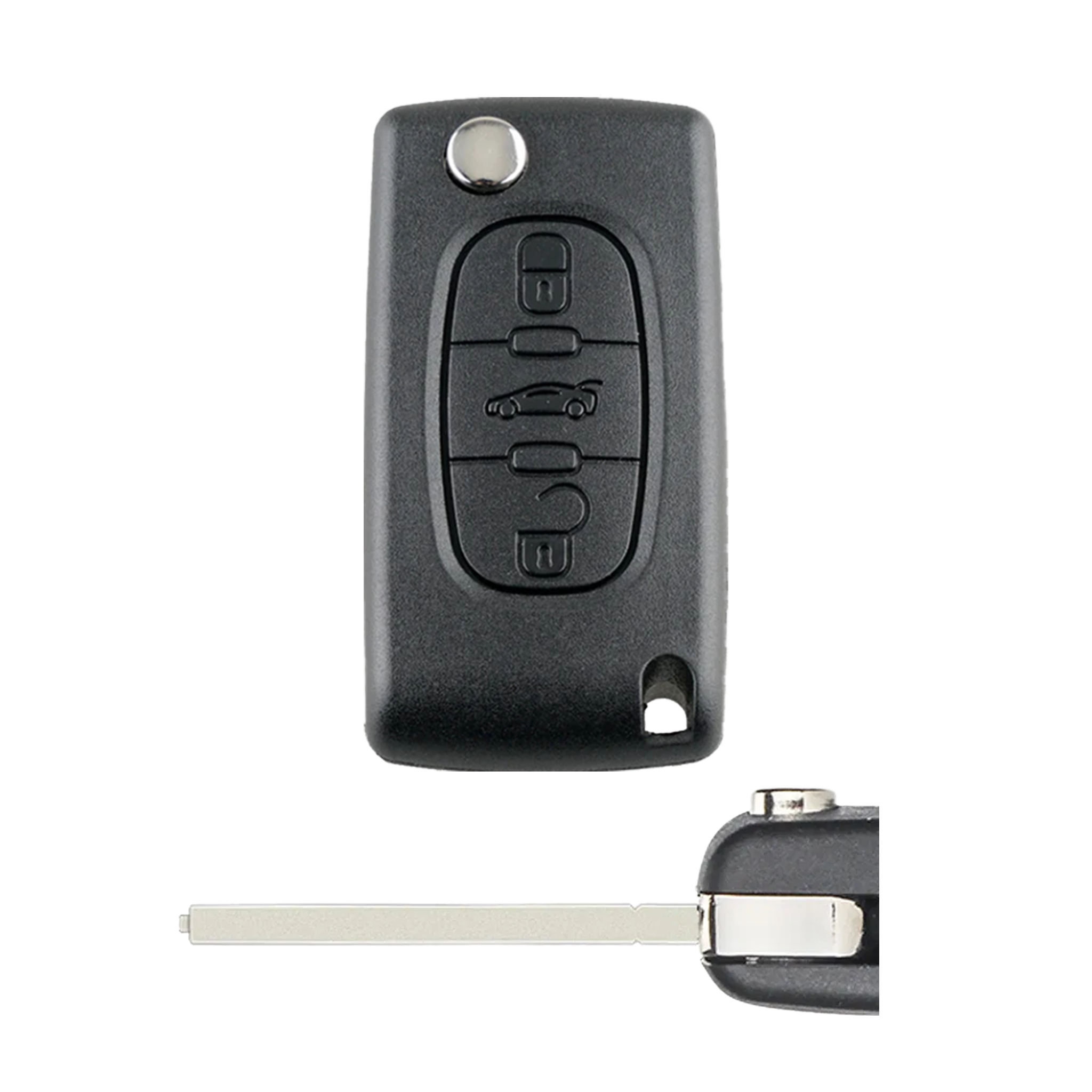 Citroën C3 / C4 / C5 / Jumpy Klapsleutel 3 Knoppen – 433MHz FSK – PCF7941 (ID46) – HU83/VA2 – Zonder Batterijhouder (BOB 0523)