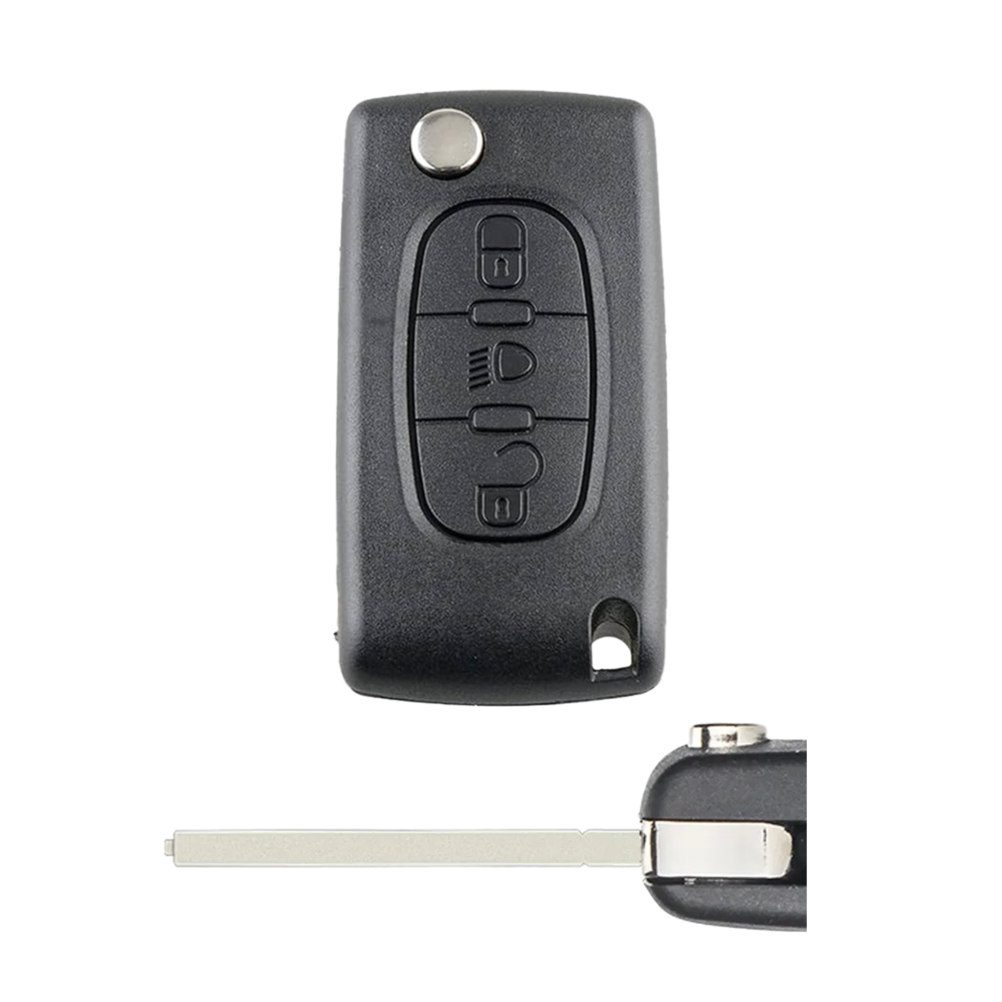 Citroën C3 / C4 / C5 / Jumpy Klapsleutel 3 Knoppen – 433MHz FSK – PCF7941 (ID46) – HU83/VA2 – Zonder Batterijhouder (BOB 0523)