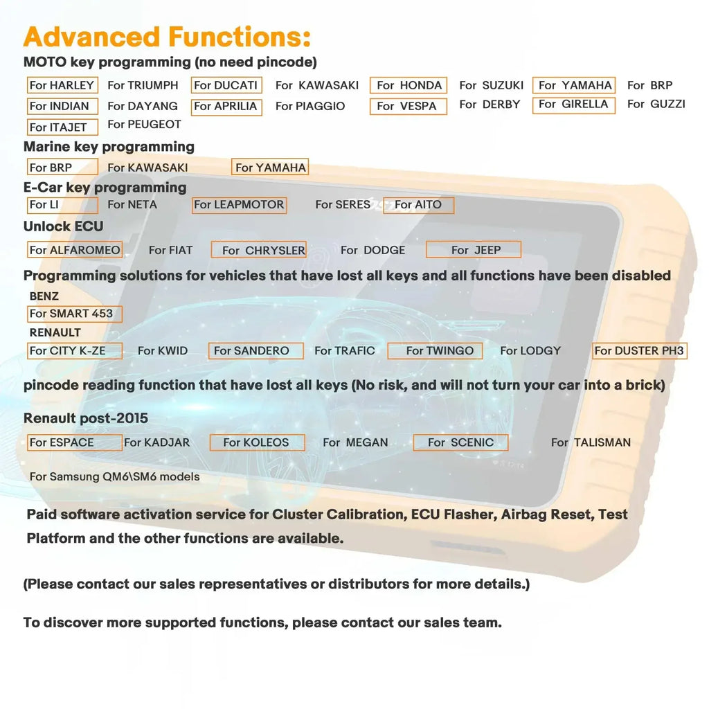 OBDSTAR X300 Classic G3 Key Programmer for Car/ HD/ E-Car/ Motorcycles/ Jet Ski with Key Sim and Motorcycle Kits 2 Years Update