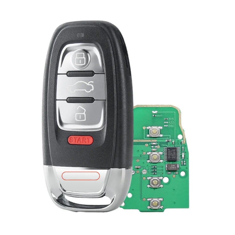 Audi Smart Key 315/433/868 MHz - Half Slimme Afstandsbediening Sleutel voor Audi Q5 A4 A4L A5 A6 A7 A8 met Proximity Functie