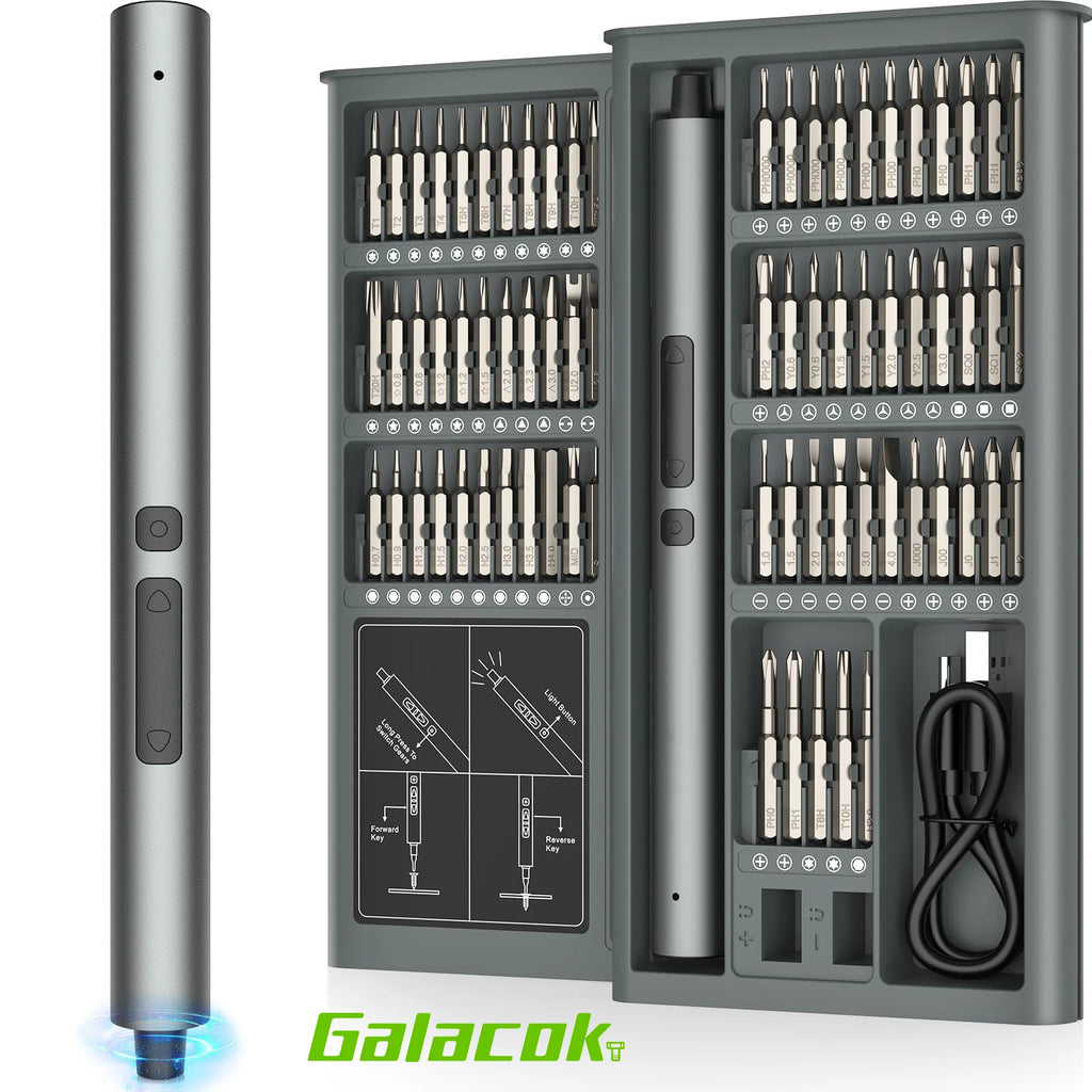 75-in-1 Precisie Elektrische Schroevendraaier Set - Draadloze Magnetische Reparatie Tool Kit met LED Licht