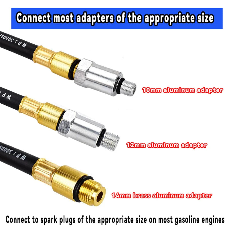 TU-21 Cilinder Lekkage Tester - Professionele Compressie Lekkage Detector Dubbele Gauge voor Benzinemotor Diagnose