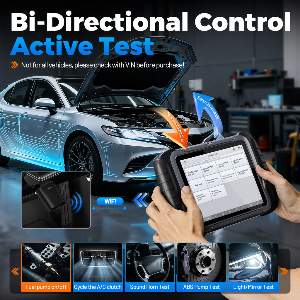 XTOOL D8W/D8S Bluetooth Auto Diagnostic Scanner - Bidirectioneel ECU Codering 42+ Resets CANFD DOIP met FCA Topologie - CarProTools.EU - shop for all car tools / workshop tools