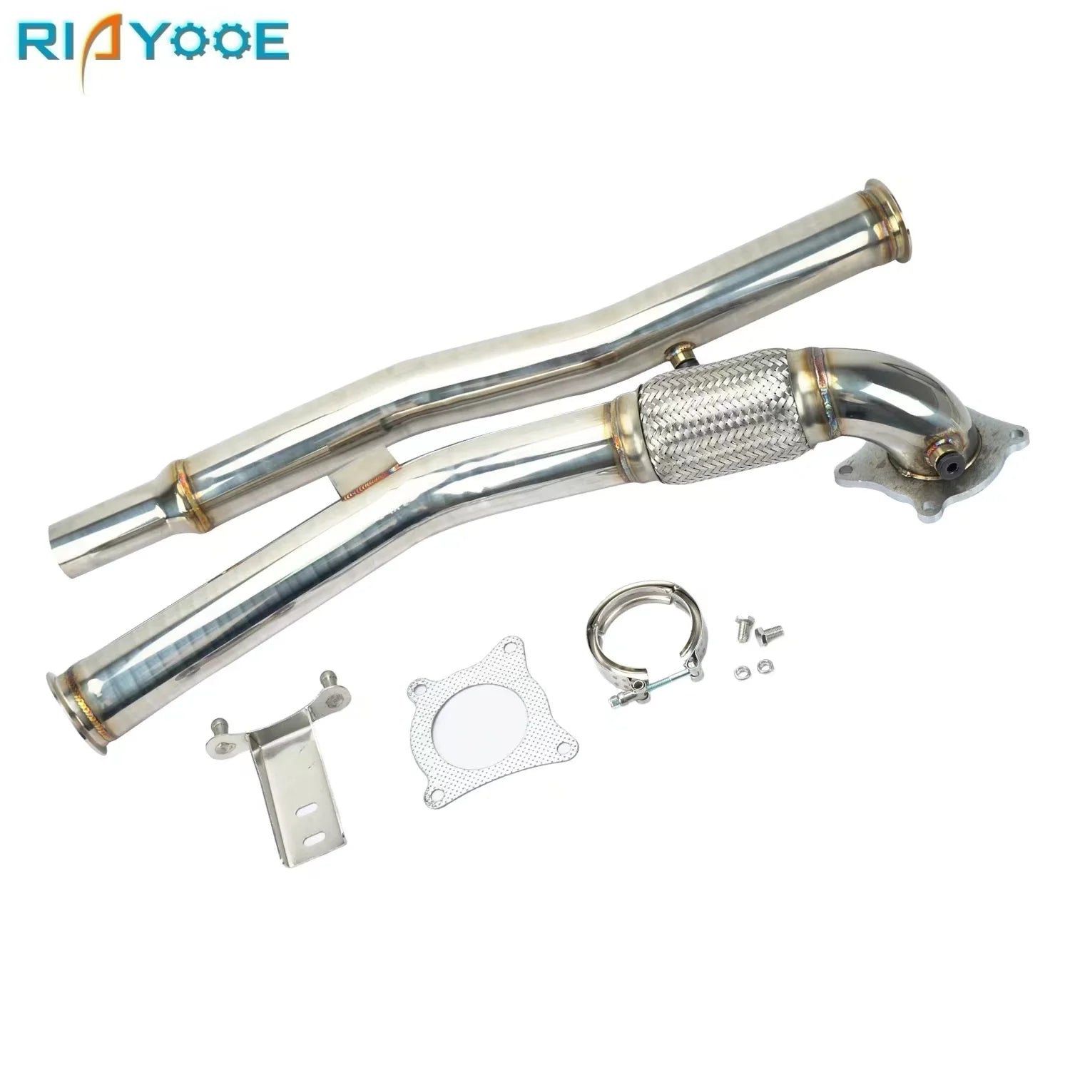 Downpipe voor VW Golf MK5/MK6, Jetta GTI/GLI & Audi A3 8P 2.0T TSI – RVS Performance Uitlaatupgrade