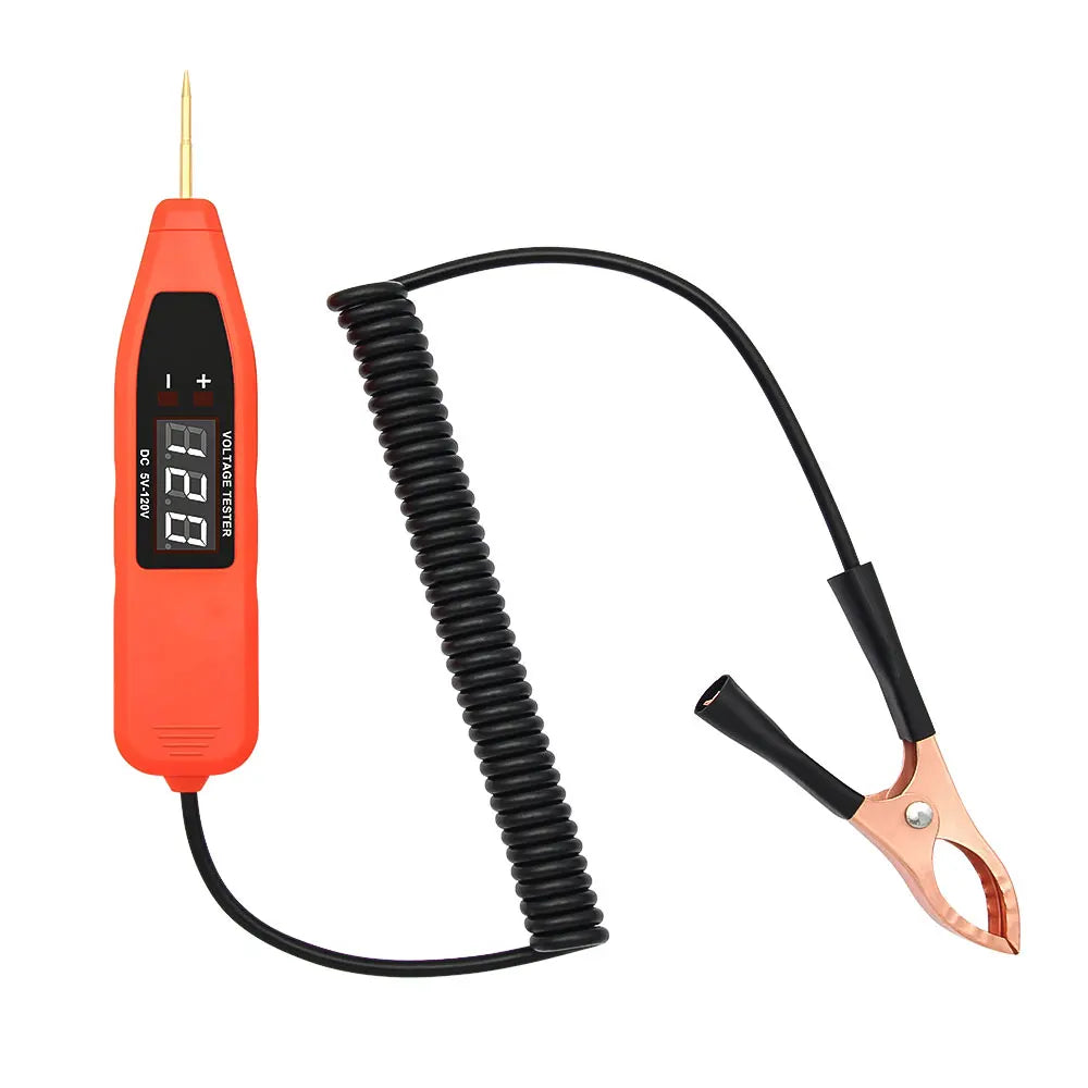 Auto Circuit Voltage Tester Pen 5V-120V - Professionele Positieve en Negatieve Pool Detector met LED