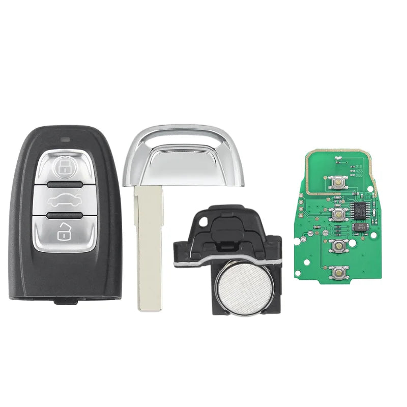 Audi Smart Key 315/433/868 MHz - Half Slimme Afstandsbediening Sleutel voor Audi Q5 A4 A4L A5 A6 A7 A8 met Proximity Functie