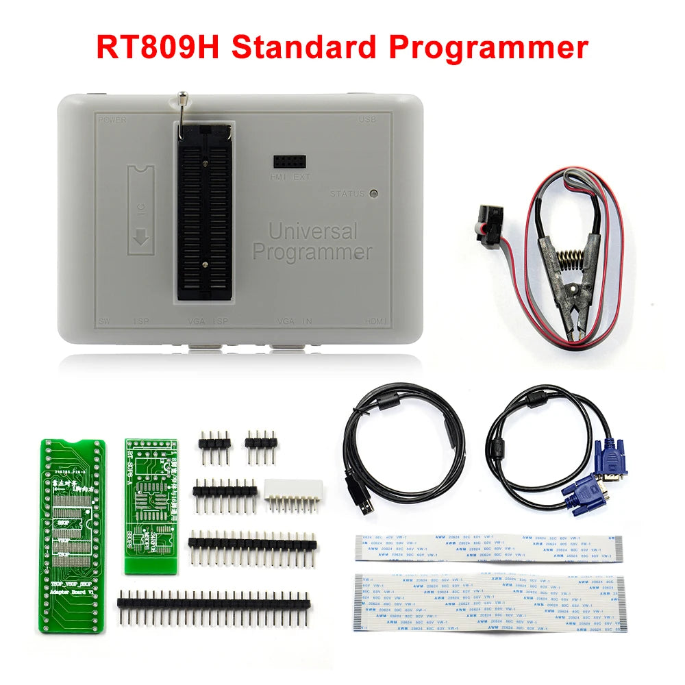 RT809H EMMC-NAND Flash Programmeur - Universele Chip Programmer met Adapters en EDID Kabel voor TV Laptop Reparatie