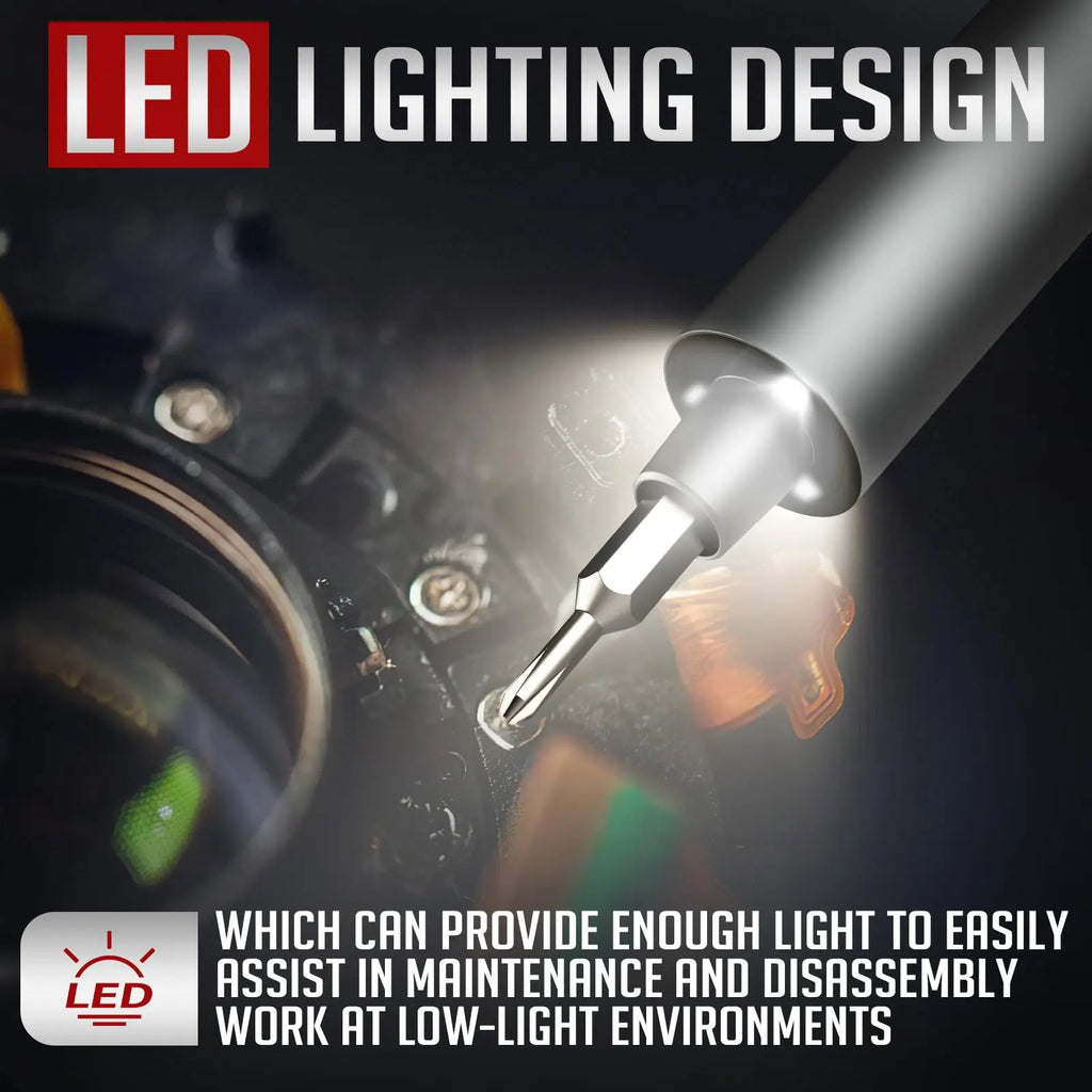 75-in-1 Precisie Elektrische Schroevendraaier Set - Draadloze Magnetische Reparatie Tool Kit met LED Licht