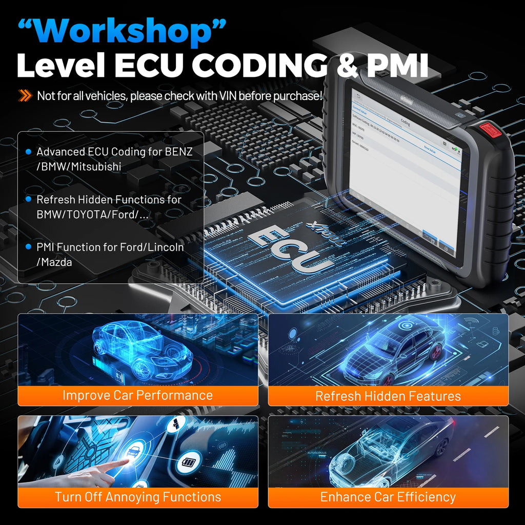 XTOOL D8W/D8S Bluetooth Auto Diagnostic Scanner - Bidirectioneel ECU Codering 42+ Resets CANFD DOIP met FCA Topologie - CarProTools.EU - shop for all car tools / workshop tools