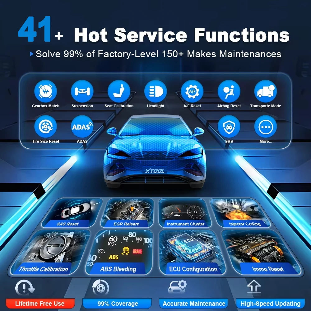 XTOOL InPlus IP900BT Bluetooth Diagnostic Scanner - Complete Auto Diagnostic Tool met ECU Codering 41+ Resets CANFD DoIP - CarProTools.EU - shop for all car tools / workshop tools