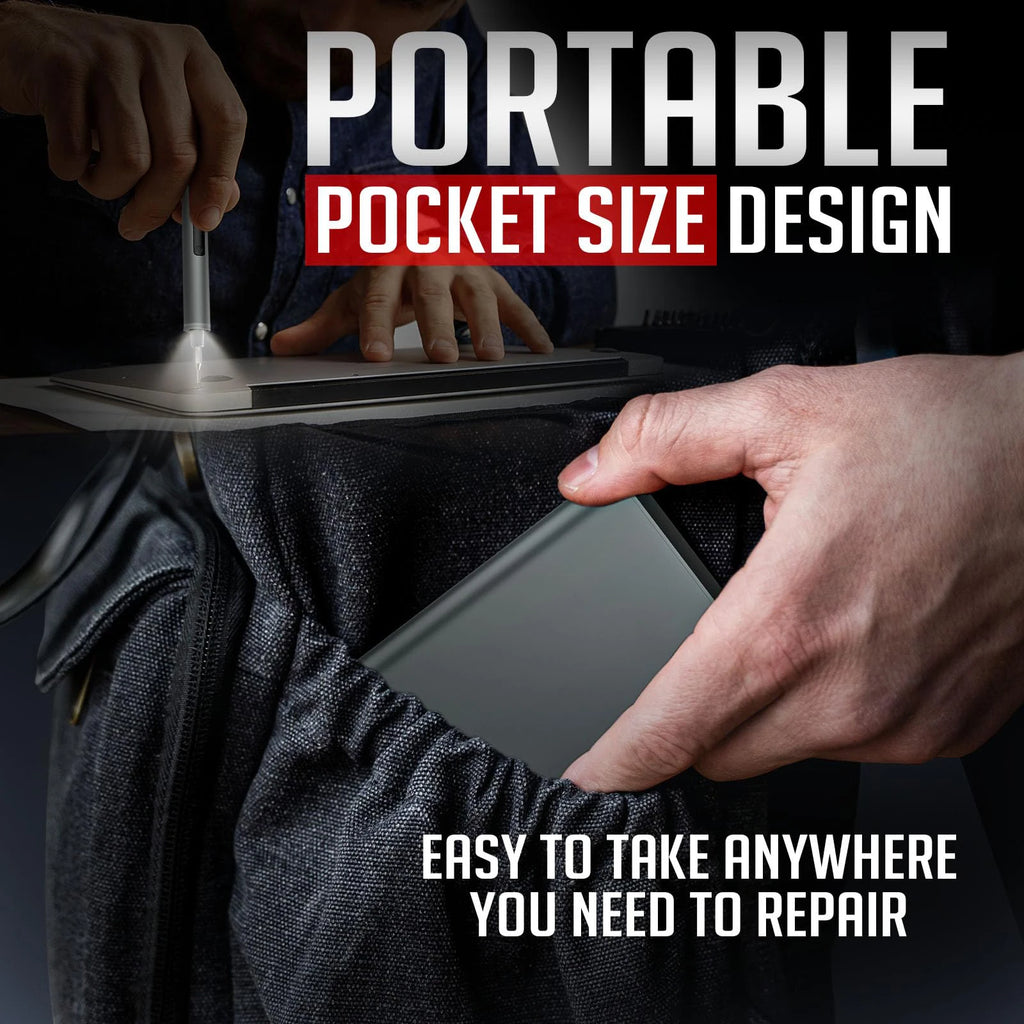 75-in-1 Precisie Elektrische Schroevendraaier Set - Draadloze Magnetische Reparatie Tool Kit met LED Licht