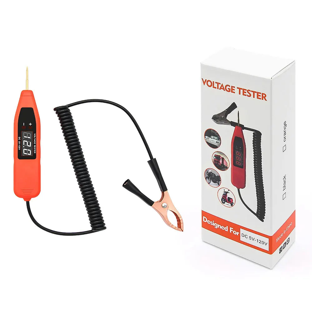 Auto Circuit Voltage Tester Pen 5V-120V - Professionele Positieve en Negatieve Pool Detector met LED