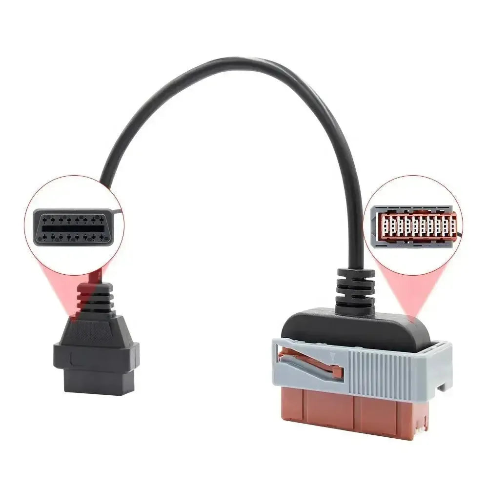Citroën/Peugeot 30-pins OBD1 – 16-pins OBD2 Verloopkabel | Personenauto