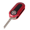 Fiat Abarth Flip Key Housing - 3 Buttons - Red - Peugeot / Citroën / Opel / Ford 