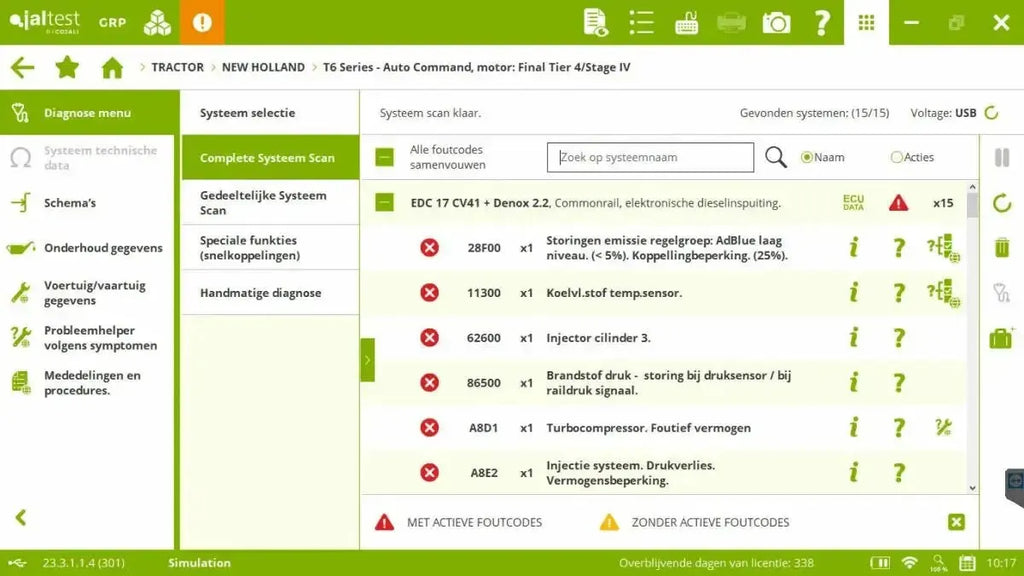 Jaltest AGV (Agricultural) Uitleesapparaat