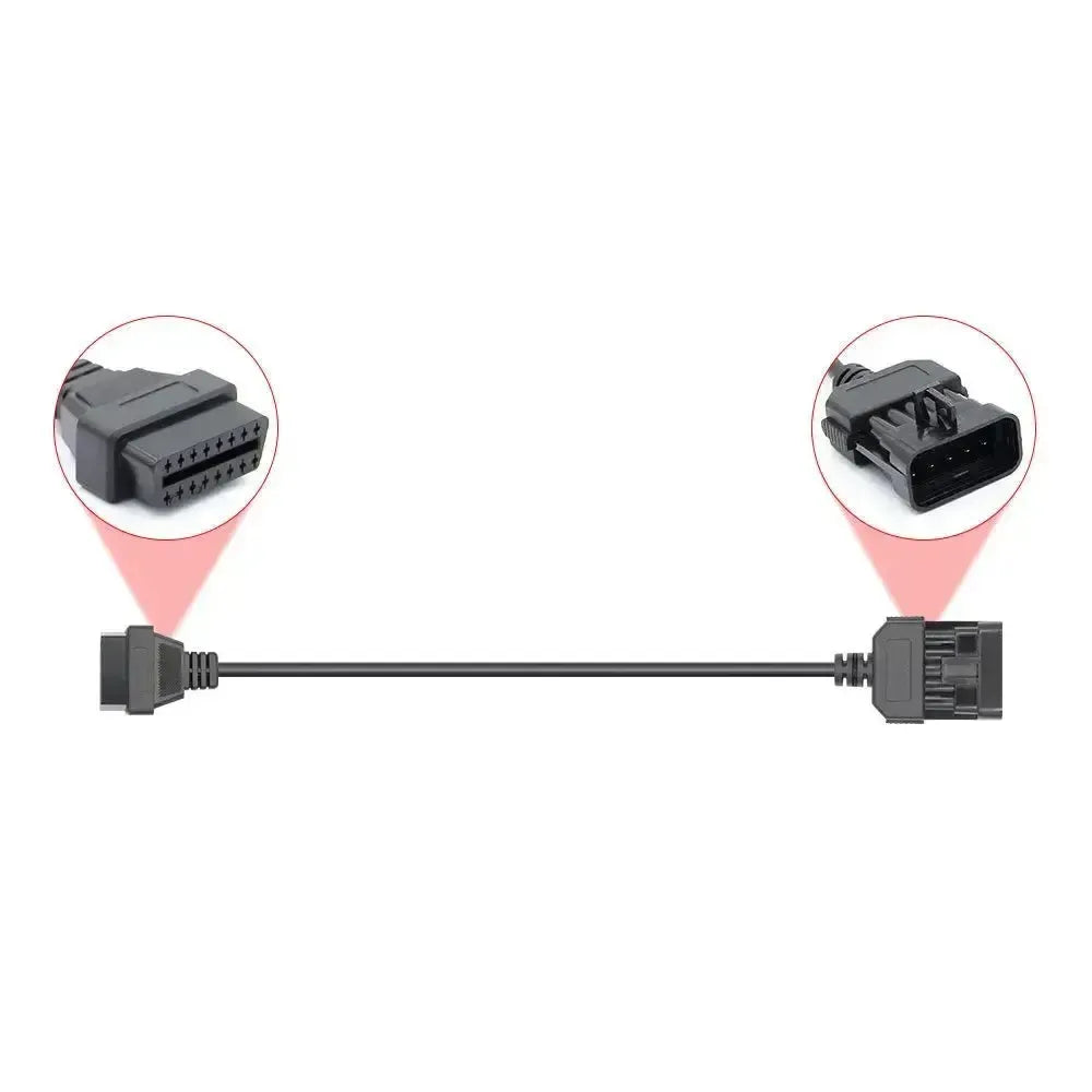 Opel 10-pins OBD1 – 16-pins OBD2 Verloopkabel | Personenauto